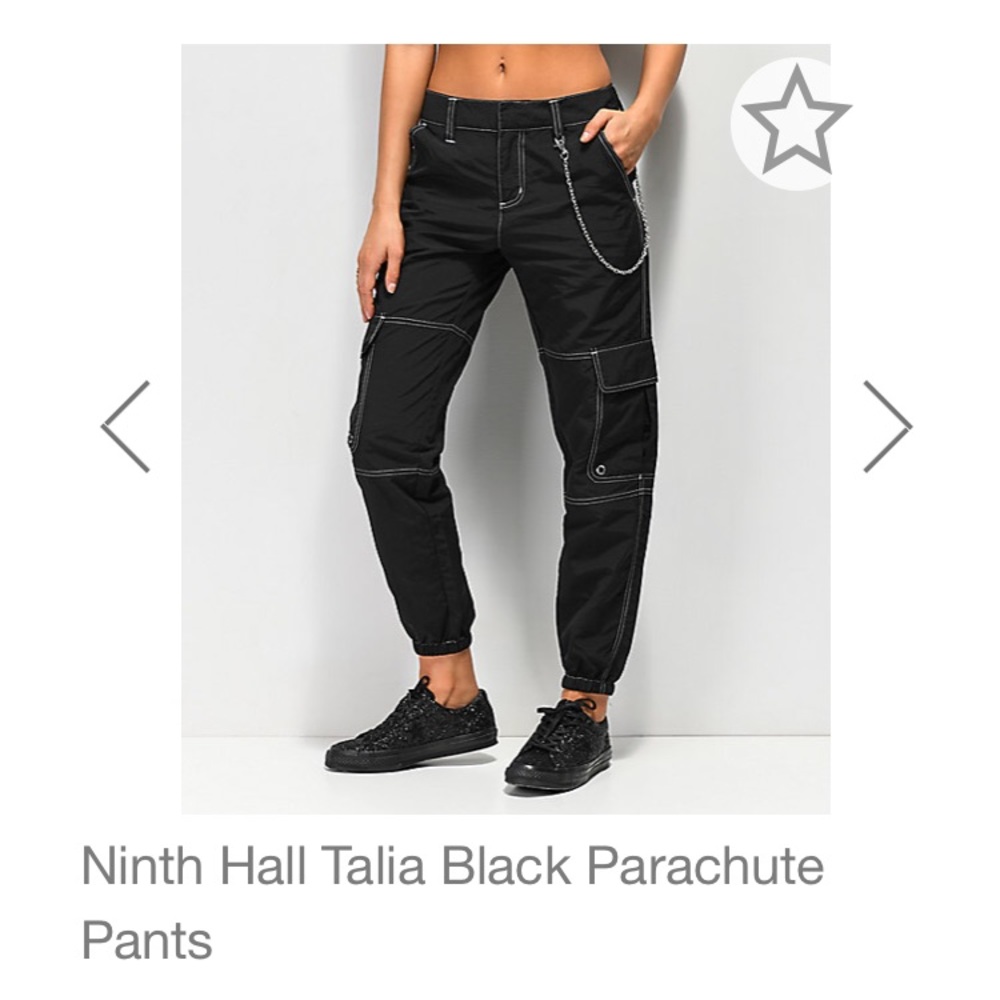 Ninth Hall Talia Black Parachute Pants